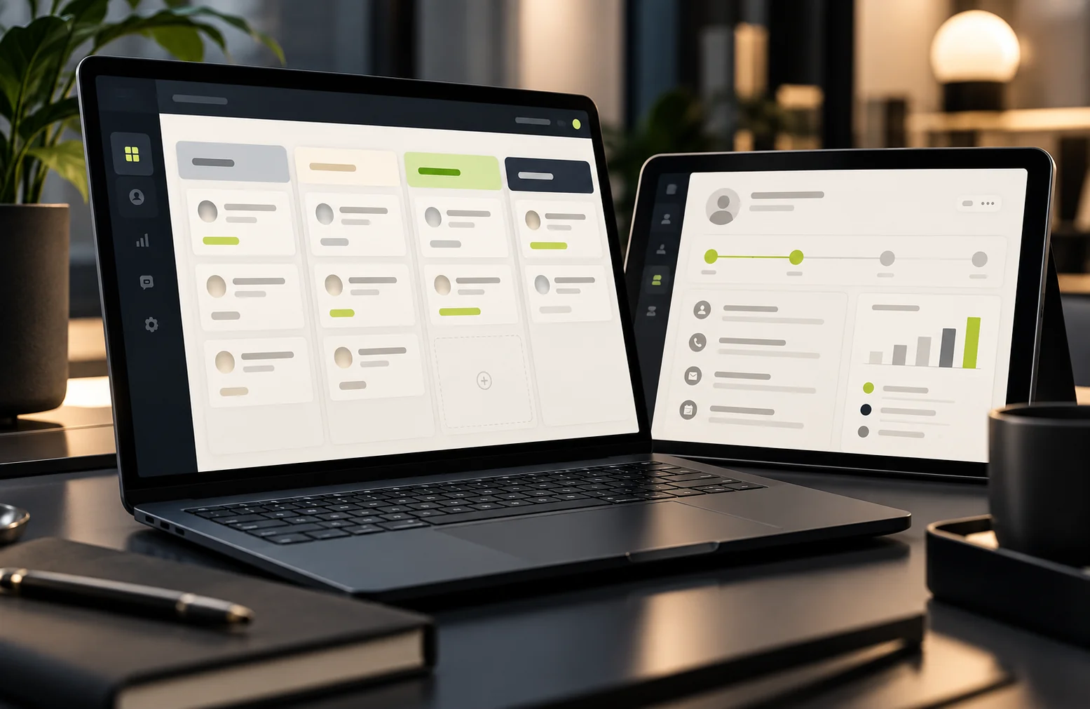 AI & Automation — illustrative technology workspace