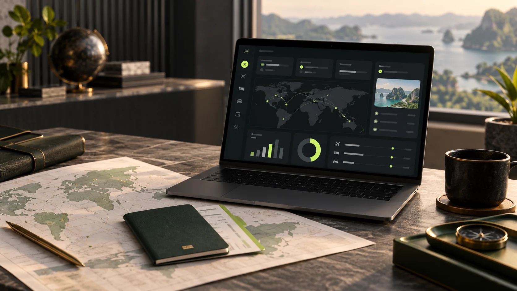 SaaS & CRM — illustrative technology workspace